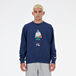 New Balance MT41538 Lacivert Erkek Sweatshirt