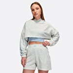 New Balance WNH1421 Gri Kadın Sweatshirt