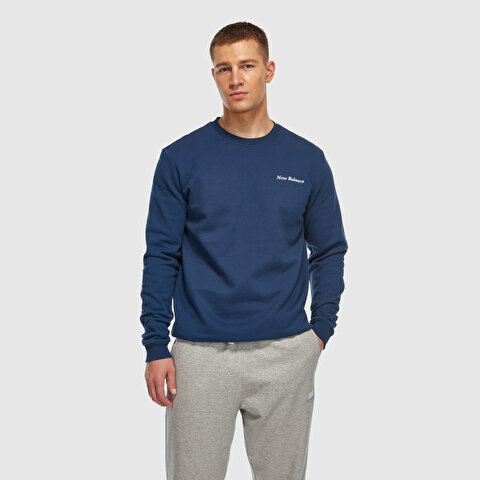 New Balance MNC3328 Blue Men Hoodies & Sweatshirts