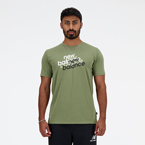 New Balance MT41071 Yeşil Erkek Tişört