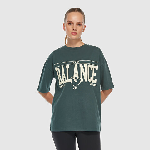 New Balance UNT3401 Koyu Yeşil Unisex Tişört