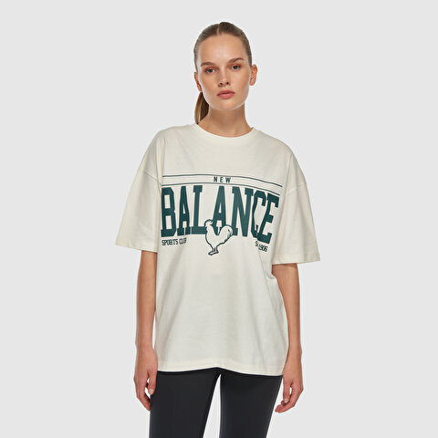 New Balance UNT3401 Beyaz Unisex Tişört