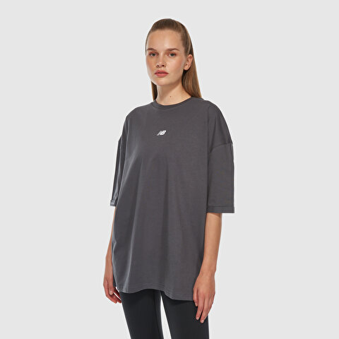 New Balance UNT3417 Antrasit Unisex Tişört