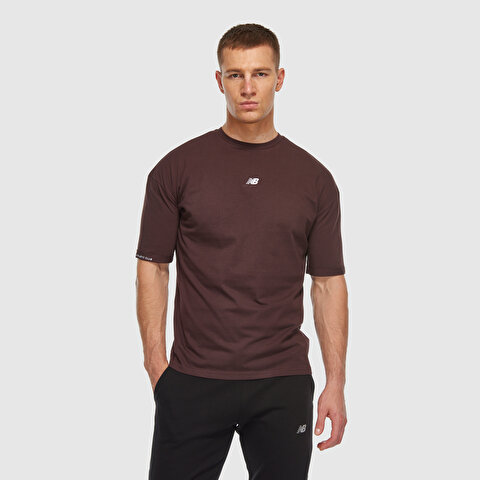 New Balance UNT3417 Kahverengi Unisex Tişört
