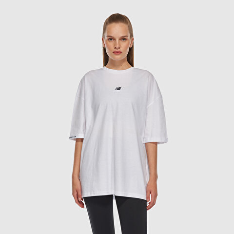 New Balance UNT3417 Beyaz Unisex Tişört