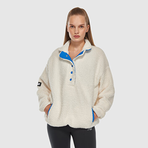 New Balance WNC3322 Beyaz Kadın Sweatshirt