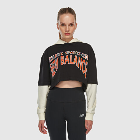 New Balance WNH3407 Siyah Kadın Sweatshirt