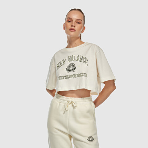 New Balance WNT3404 Beyaz Kadın Tişört