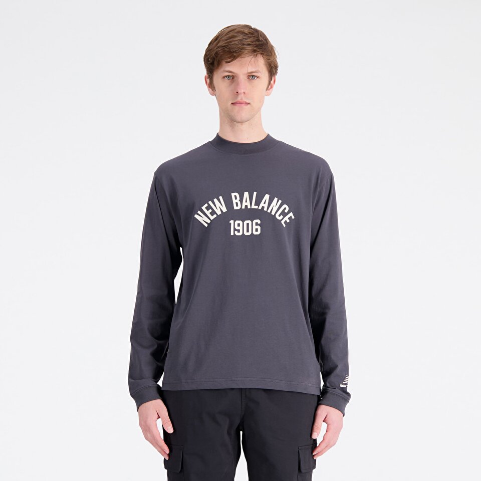 New Balance MNC1406 Antrasit Erkek Sweatshirt Antrasit Erkek Spor Giyim newbalance