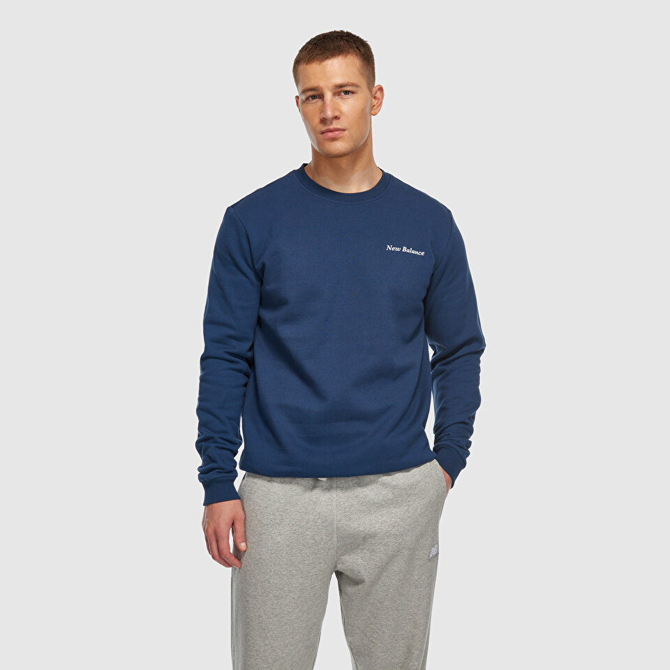 New Balance MNC3328 Blue Men Hoodies & Sweatshirts