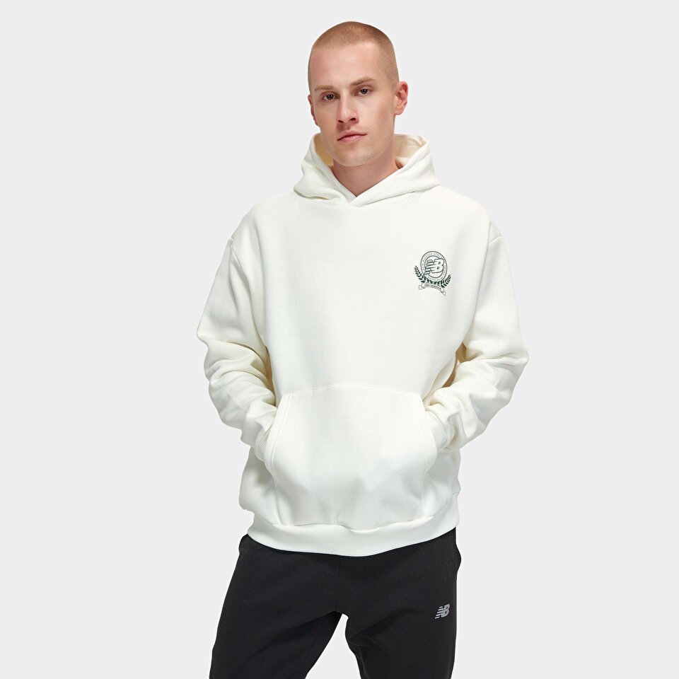 New Balance MNH3397 White Men Hoodies Sweatshirts White Men Clothing newbalance