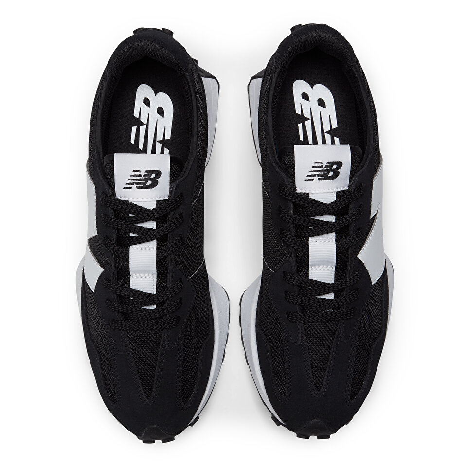 New balance 327 suede trainers black discount