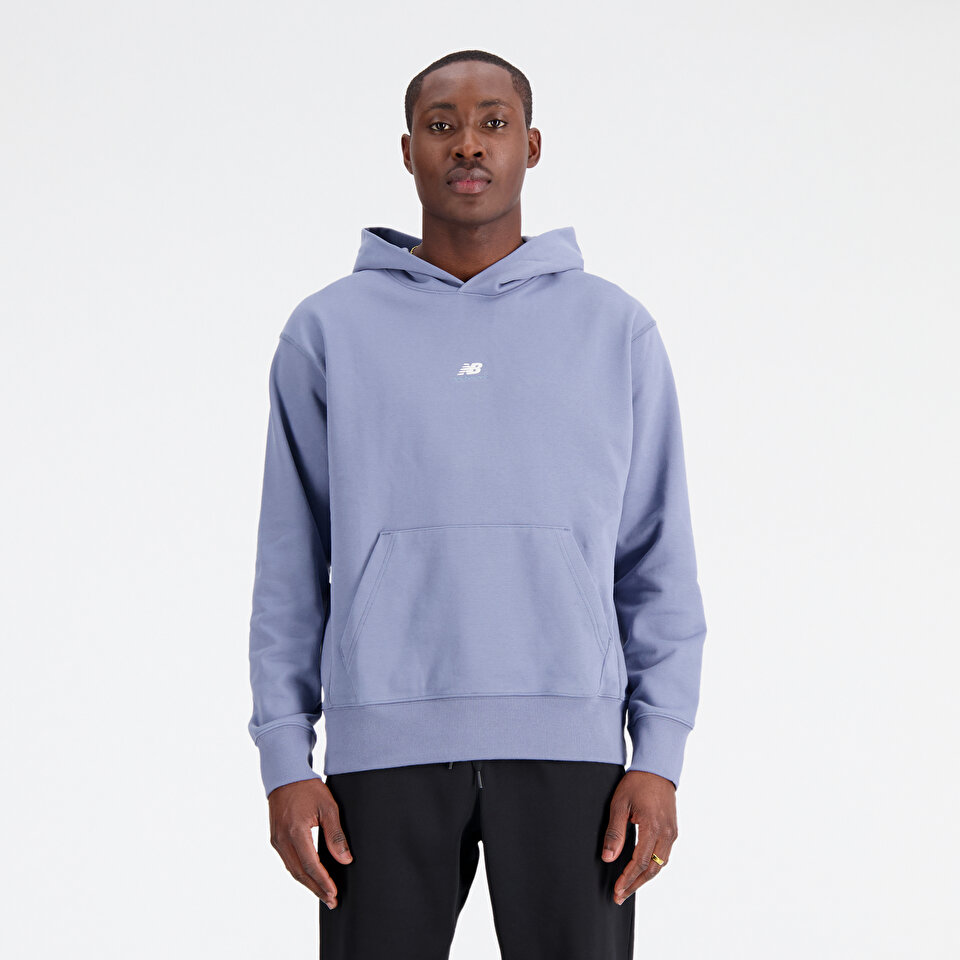 New Balance MT31502 Blue Men Hoodies Sweatshirts Blue Men Clothing newbalance