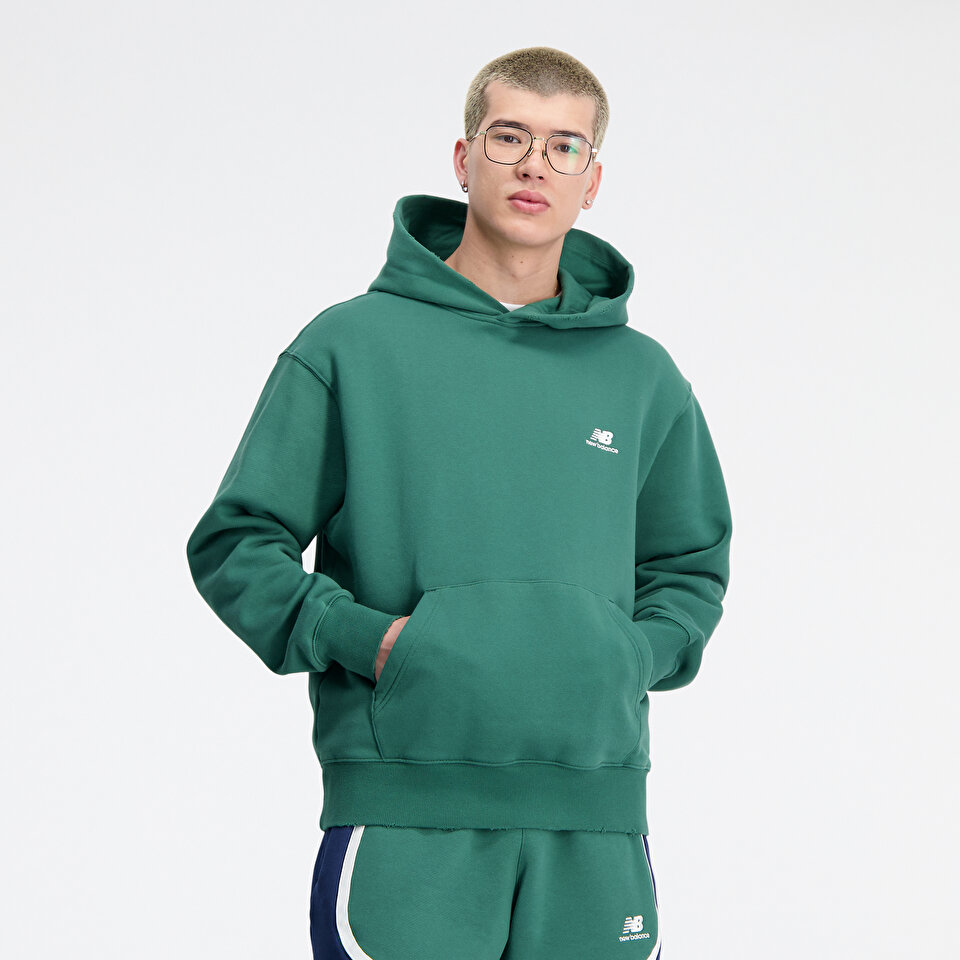 New Balance MT33586 Green Men Hoodies Sweatshirts Green Men Clothing newbalance