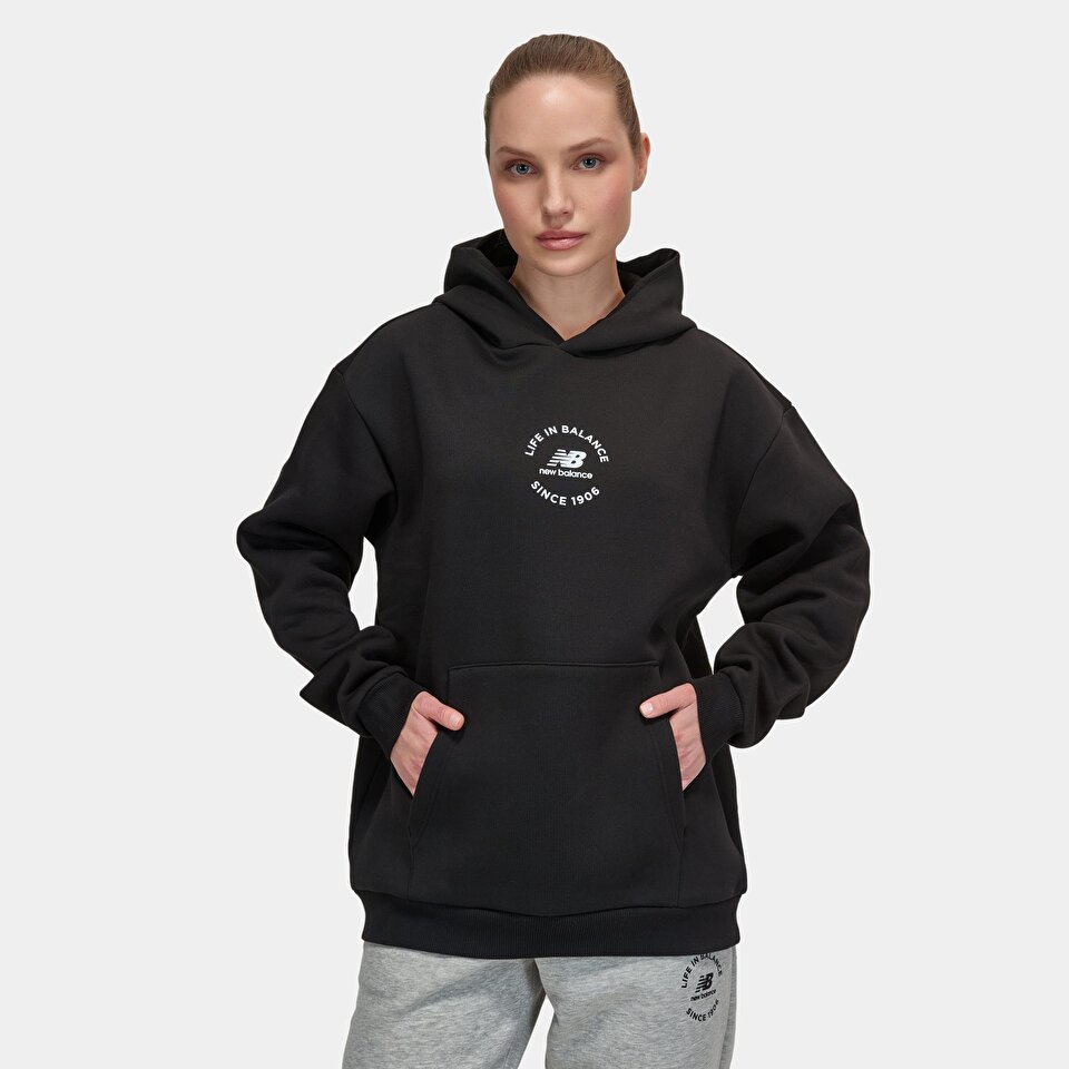 New Balance UNH3347 Siyah Unisex Sweatshirt