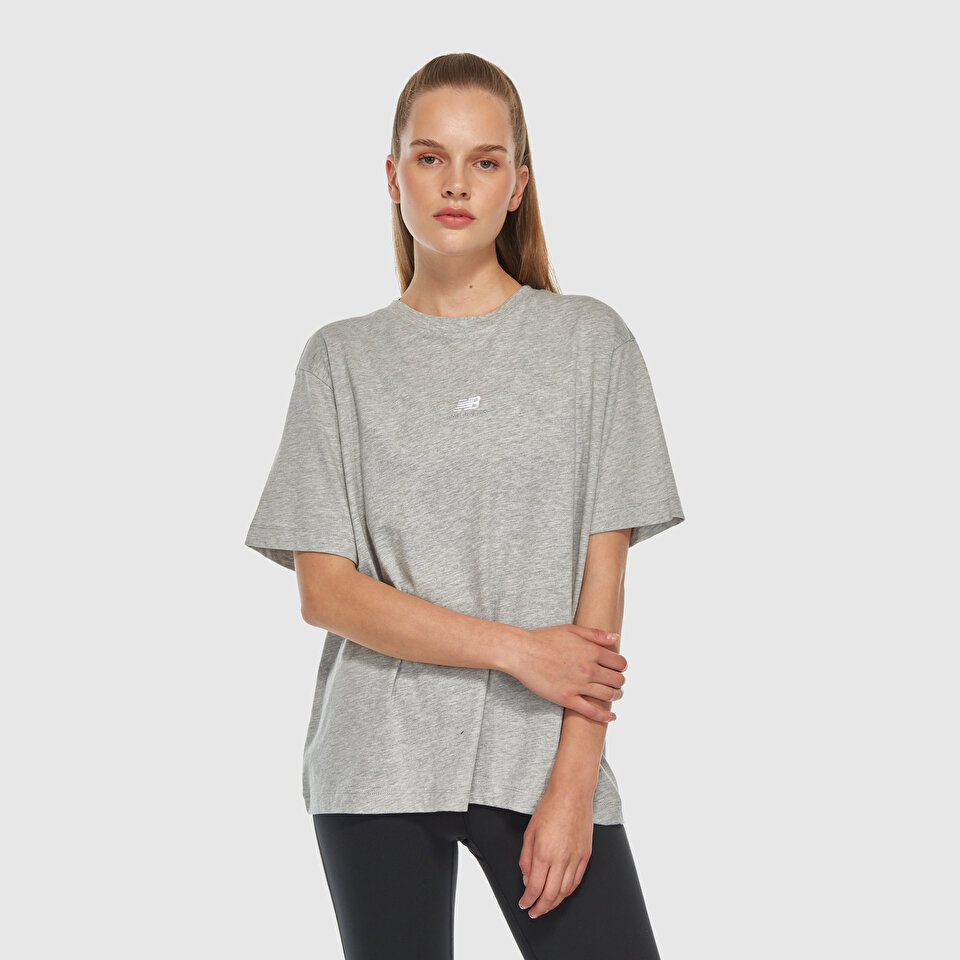 New Balance UNT3409 Gri Unisex Tişört
