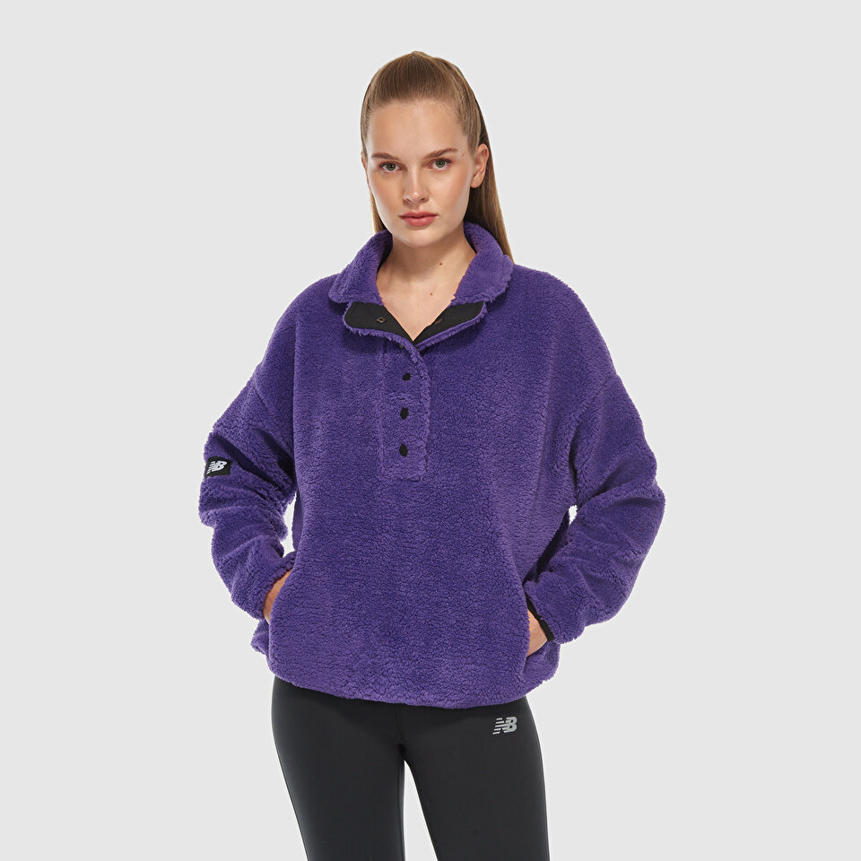 New Balance WNC3322 Mor Kadın Sweatshirt