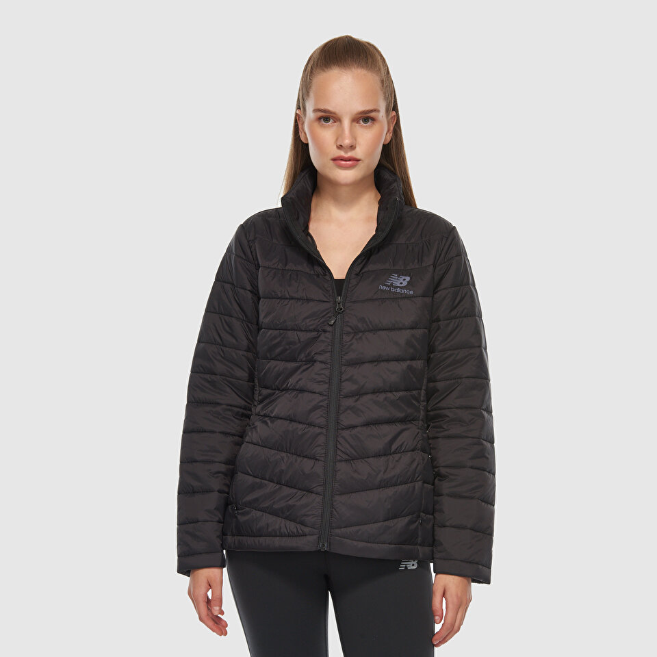 New Balance WNJ3385 Black Women Jackets Vests Black Women Clothing newbalance