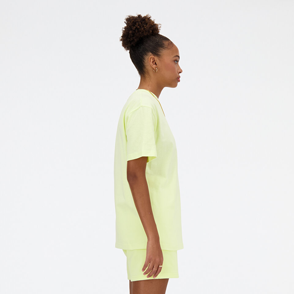 New Balance WT41501 Yellow Women Shirts Yellow Women Clothing newbalance