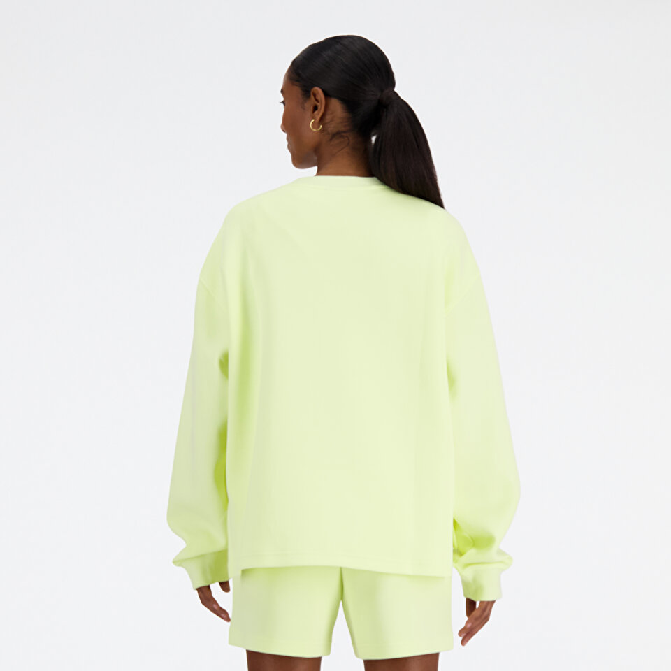 New Balance WT41556 Yellow Women Hoodies Sweatshirts Yellow Women Clothing newbalance