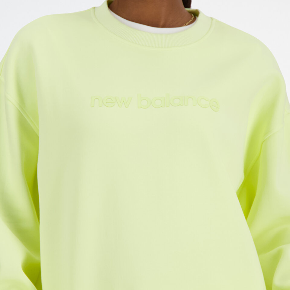 New Balance WT41556 Yellow Women Hoodies Sweatshirts Yellow Women Clothing newbalance